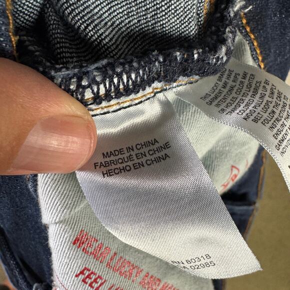 Lucky Brand 223 Straight 5 Pocket Stretch Cool Max Jeans US Men's 36x30 - Picture 6 of 9